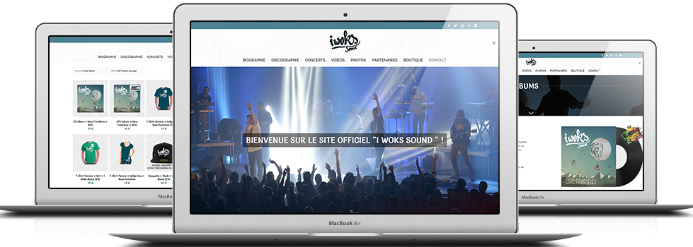 Site internet I Woks Sound Références Rapheo Web : Création du site internet I Woks Sound