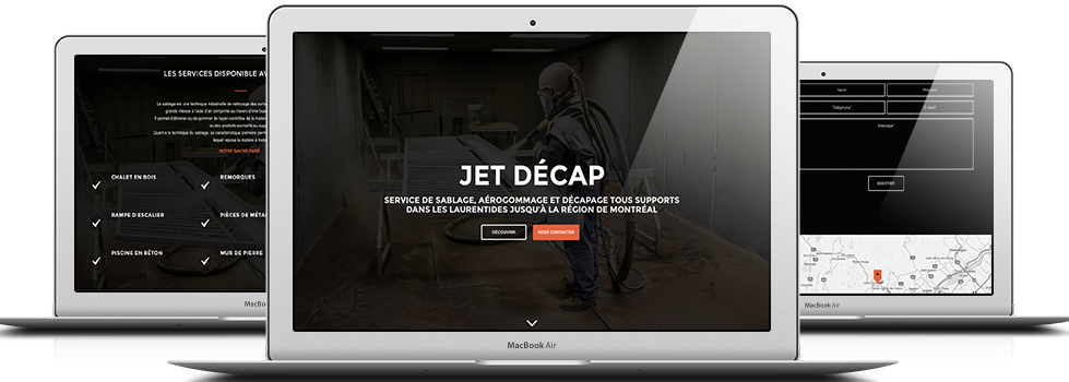 Site internet Jet Décap Références Rapheo Web : Création du site internet Jet Décap