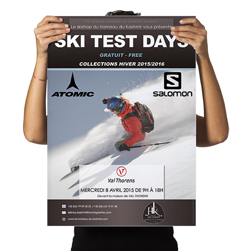 Affiche événement test de ski Création d’affiche pour événement test de s