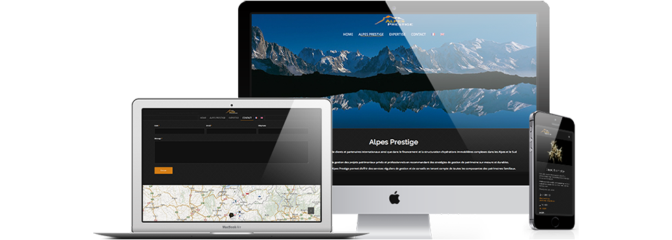 Site internet Alpes Prestige Références Rapheo Web : Création du site internet Alpes Prestige