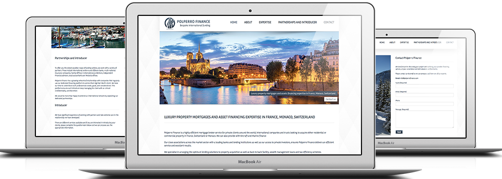 Site internet Polperro finance Références Rapheo Web : Création du site internet Polperro finance
