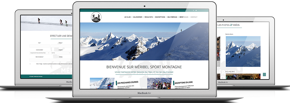 Site internet Méribel sport Montagne Références Rapheo Web : Création du site internet Méribel sport montagne