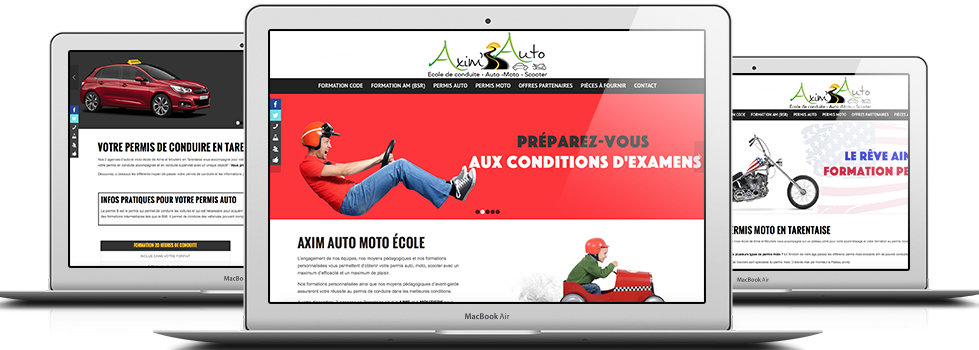 Site internet d'auto école Références Rapheo Web : Création du site internet pour 2 autos écoles