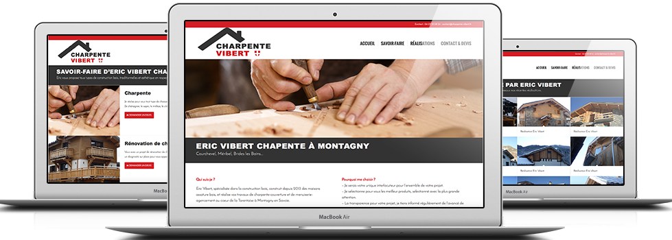 Site internet entreprise de charpente Références Rapheo Web : Création du site internet pour entreprise de charpente