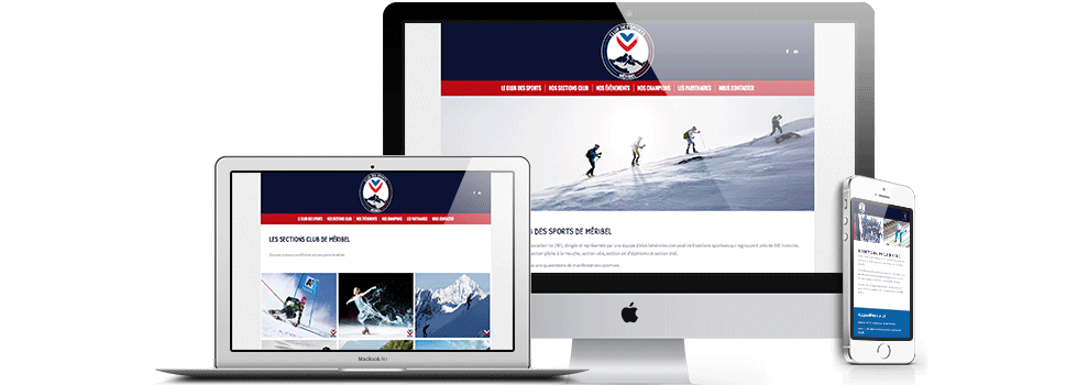 Raphaël Gellon, webmaster pour la création du site internet Club des sports de Méribel. Site web au format responsive design.