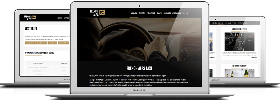 Raphaël Gellon, webmaster pour la création du site internet French Alps Taxi. Site web au format responsive design.