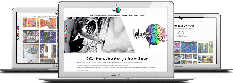 Raphaël Gellon, webmaster pour la création du site internet Lalun'Art. Site web au format responsive design.
