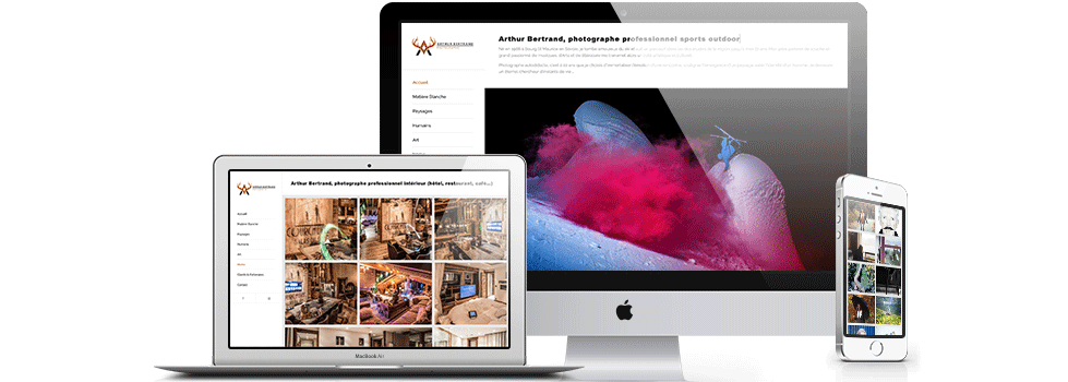 Création du site internet pour le photographe Arthur Bertrand