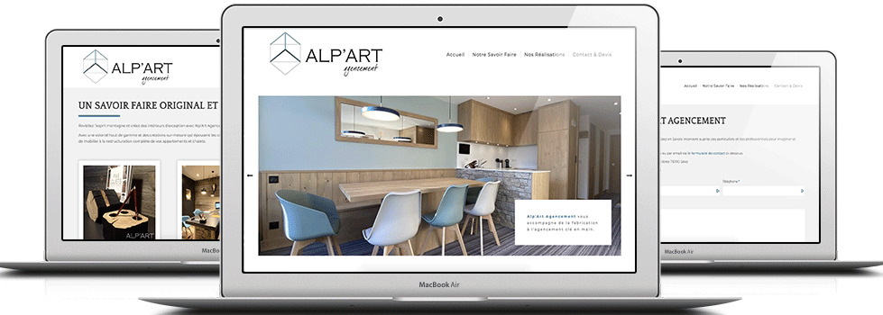 Raphaël Gellon, webmaster pour la création du site internet Alp'Art Agencement. Site web au format responsive design.