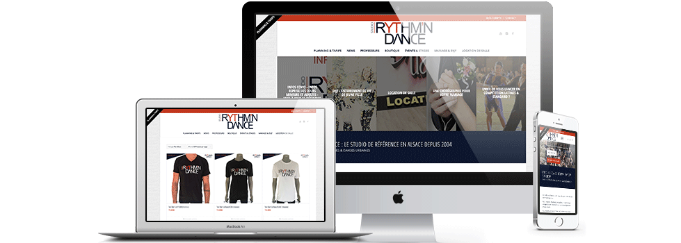 Conception du site internet pour Studio Rythm'n Dance