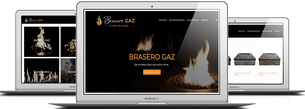 Conception du site e-commerce Brasero Gaz