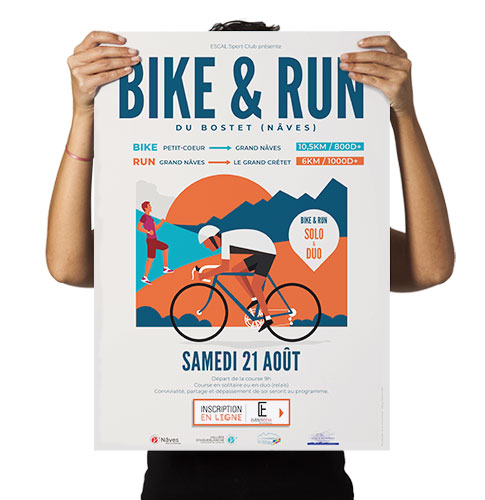 Création de flyer course bike & run