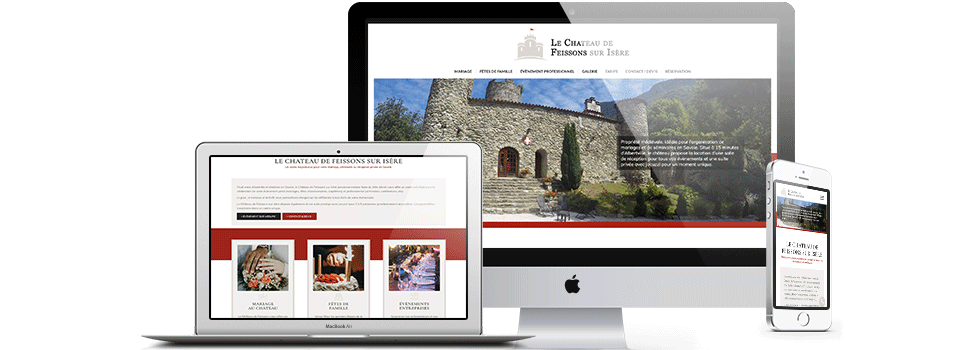 Conception du site vitrine pour le château de Feissons sur Isère