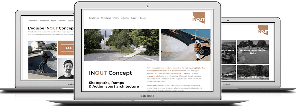 Création du site internet pour l'entreprise Inout Concept