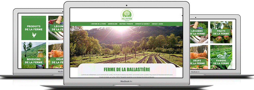 Conception du site e-commerce pour la ferme de la Ballastière