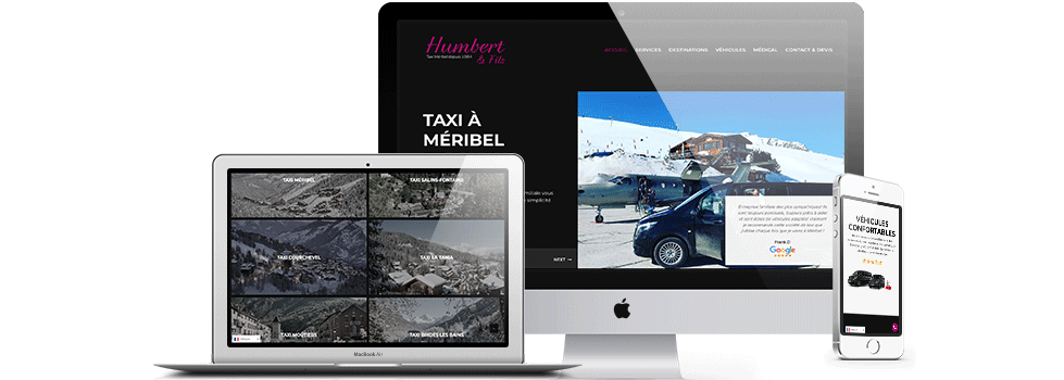 Site internet Humbert taxi Méribel