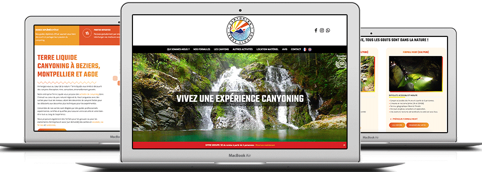 Site internet Terre Liquide Canyoning