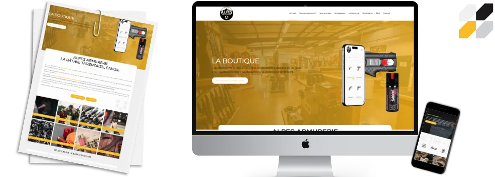 Création de site internet Alpes Armurerie Création de site internet Alpes Armurerie